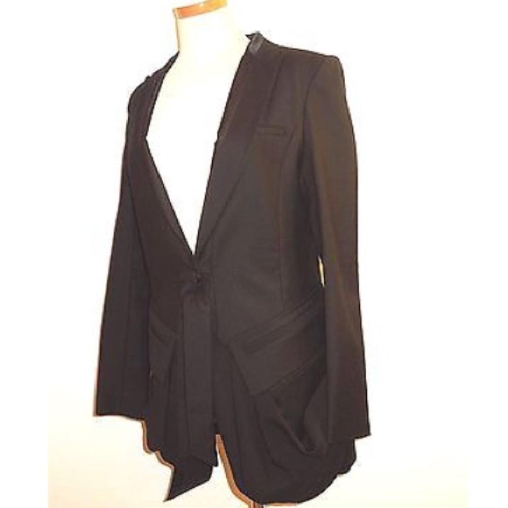 Kaylee Tankus Lines Wool Blazer Size M